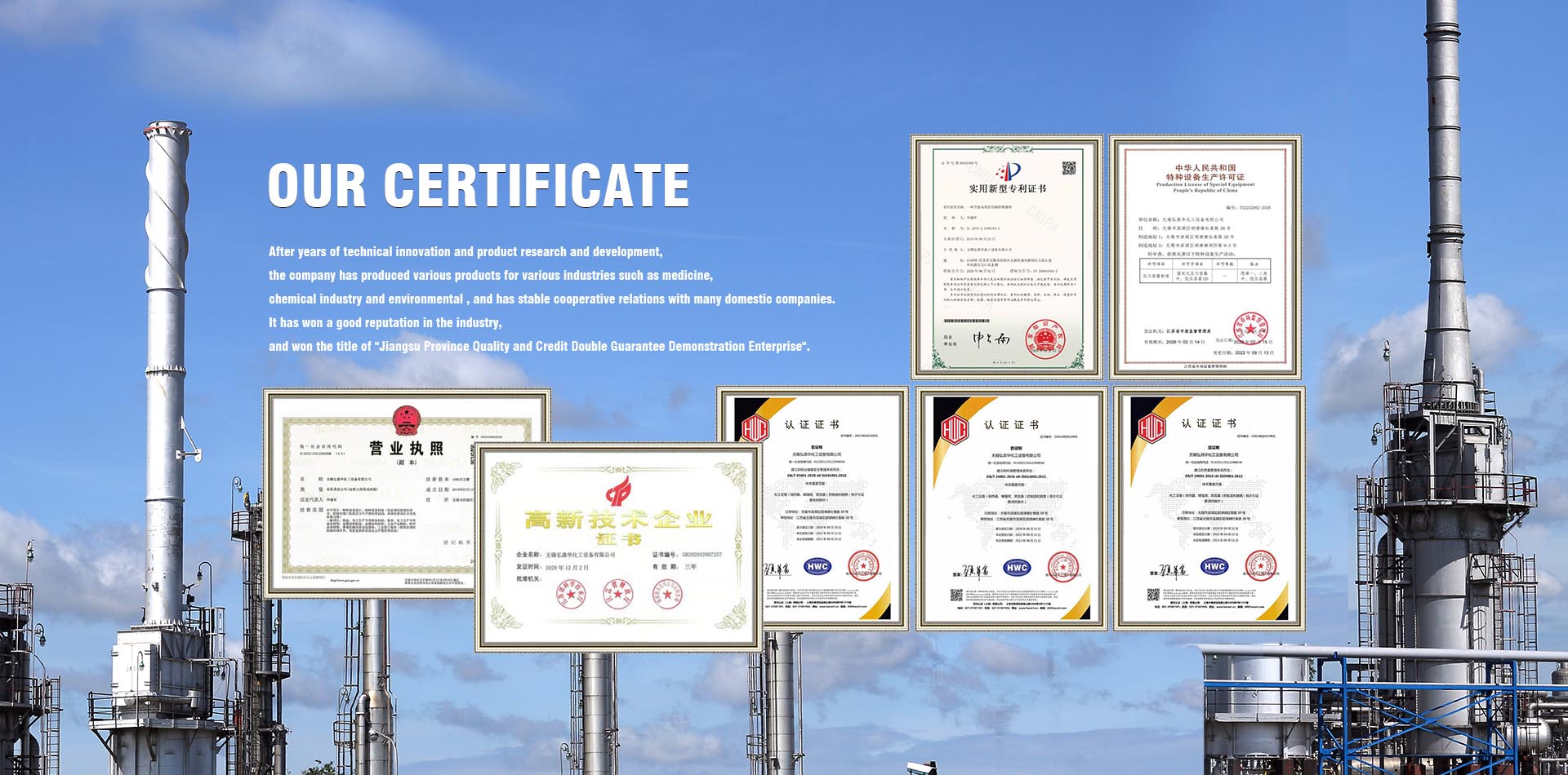 Wuxi Coolriver Chemical Equipment Co.,Ltd.